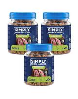 SIMPLY FROM NATURE Smart Bites Žąsų treniruokliai šunims 3x130g