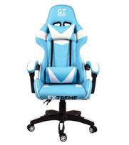 Žaidimų kėdė EXTREME GT Light Blue, sklandžiai reguliuojamas atlošas, reguliuojamos pagalvėlės