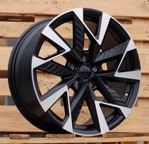 Ratlankis RACINGLINE YF0443 R18x8 5x112 ET 40 CB 57.1 (Black Polished Half Matt) (690 kg)