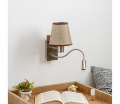 Brilagi - LED sieninis šviestuvas NUBILA 1xE27/25W/230V + LED/3W chromas/ruda