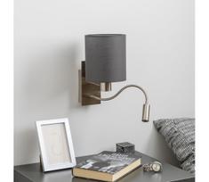 Brilagi - LED sieninis šviestuvas NUBILA 1xE27/25W/230V + LED/3W chromas/antracitas