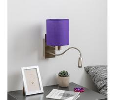 Brilagi - LED sieninis šviestuvas NUBILA 1xE27/25W/230V + LED/3W chromas/violetinė