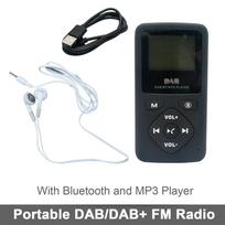 Kišeninis DAB/DAB+ FM skaitmeninis radijas Bluetooth MP3 grotuvas LCD ekranas Mini radijo imtuvas Nešiojamas FM radijo garsiakalbis su ausinėmis juoda