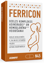 ICONFIT Blister Ferricon kapsulės, 45 vnt.