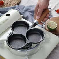 3 puodelių ketaus keptuvė kiaušiniams, nelipni blynų keptuvė su rankena, crepes keptuvė, keptuvė kiaušiniams pusryčiams, kepti kiaušiniai, blynai, kepsniai juoda