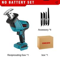 ONEVAN 3600W 12000SPM bešepetis belaidis elektrinis slenkantis pjūklas kintamo greičio metalo medienos pjovimo įrankis, skirtas Makita 18V baterijai Without Battery