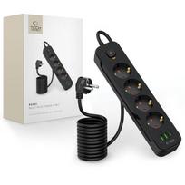 TECH-PROTECT maitinimo laidas išmaniesiems telefonams, 4 lizdai, 2 USB, 1 C tipo, 200 cm