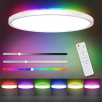 RGB LED apvalus lubinis šviestuvas
