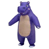 Mielas begemotas pripučiamas kostiumas, suaugusiems 150-190cm violetinė