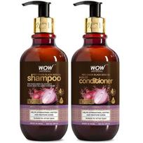 Wow Skin Science Obuolių Raudonųjų Svogūnų Juodgrūdžių Aliejaus Šampūno ir Kondicionieriaus Rinkinys