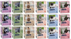 BOZITA Cat šešių skonių pakuotė su padažu 18 x 370g