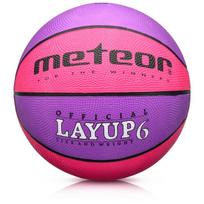 Krepšinio kamuolys Meteor Layup, 6 dydis, rožinis/violetinis