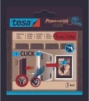 Tesa Rzep Lipnios vidinės „Velcro“ juostelės, 4 poros, ilgis 85 mm: 20 mm, baltos