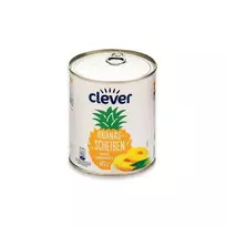 Konservuoti ananasų žiedai savo sultyse CLEVER, 200 g