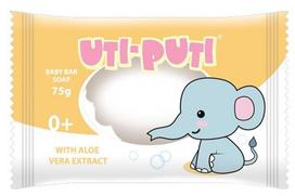 Muilas vaikams Uti Puti Baby Bar Soap, su alavijo ekstraktu, dramblys, 75 g