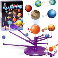 Mokomasis rinkinys 2in1 Saulės sistemos projektorius vaizduoja planetas