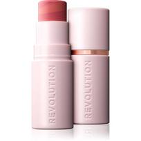 Revolution Skin Silk Blush Stick kreminiai skaistalai pieštukinė priemonė atspalvis Peachy Pink 4.5 g