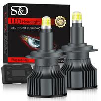 2vnt CSP H7 LED 20000LM H1 HB3 9005 HB4 9006 H8 H11 Led priekinių žibintų lemputės 9012 HIR2 8 šonai 360 laipsnių auto projektoriaus priekinis žibintas 12V 6500K 9006 HB4