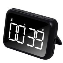 Virtuvės laikmatis Didelis ekranas Skaitmeninis laikmatis Miego skaičiavimas Chronometras Žadintuvas Atgalinis skaičiavimas Aukštyn Virimo laikrodis juoda