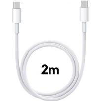 USB-C - USB-C 2m kabelis MacBook - MacBook Air - MacBook Pro - iMac - Mac mini Phonillico® balta