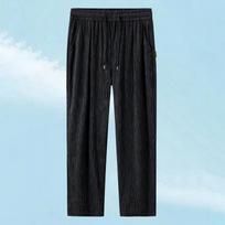 Didelio dydžio 4XL-10XL Madingos laisvos kelnės vyrams Vasariniai drabužiai Gatvės stilius Elastingas juosmuo Ilgos kelnės 4XL(80kg-90kg) juoda