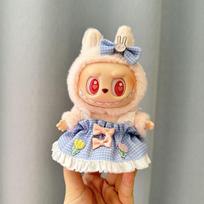 17 cm Mini Pliušinės Lėlės Drabužiai Apranga Aksesuarai Korėjai Kpop Exo Labubu I II Idolių Lėlės Sėdimas Vakarėlis Seilinukas Kelnės Kombinezonas