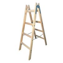 Medinės dvipusės buitinės kopėčios 2x4 150kg AW23035 AWTOOLS