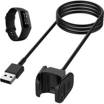 Charger for Fitbit CHARGE 4 - PHONILLICO - Black Replacement USB Cable juoda
