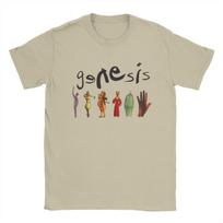 Genesis Grupės Marškinėliai Vyrams Medvilniniai Kūrybiški Marškinėliai Apvalia Kaklo Iškirpte Trumpomis Rankovėmis Viršutiniai Drabužiai 4XL 5XL S chaki