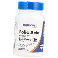 Vitaminas B9, Folatas, Folio rūgštis 1000, Nutricost (36647006) 30caps