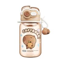 Adorable Capybara Shaped Water Bottle Double Drink Cup For All Ages Perfect For Home Office Or Outdoor Activities