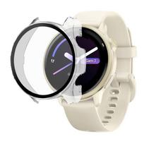 Garmin Vivoactive 6 Compatible Case - Hard Protective Smartwatch Case Transparent Tempered Glass Screen Phonillico® skaidri