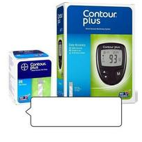 „Contour Plus“ gliukozės kiekio kraujyje matavimo sistema su „Contour Plus“ juostelėmis, 20 nemokamų juostelių