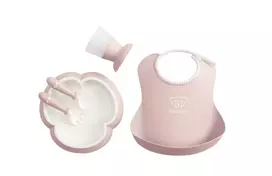 BabyBjörn Kūdikių vakarienės rinkinys, 5 dalių, rožinė