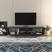 TV stovas, Hanah Home, juodas, 150 x 40 x 35,2, cm