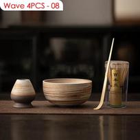 4 vnt japoniški „Matcha“ „pasidaryk pats“ arbatos gaminimo įrankiai Bambuko „Matcha“ plakimo kaušelis arbatos plakimo šepetėlis, tinkantis ceremonijai, priedai 4pcs Set