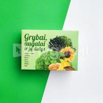 Grybai, augalai ir jų dalys. Lavinamųjų kortelių rinkinys