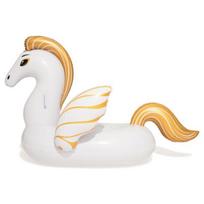 Pripučiamas plaukiojimo plaustas PEGASUS, 62.5" x 43"/1.59m x 1.09m, baltos/auksinės spalvos