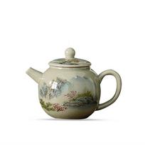 Peizažinis keramikos virdulys Vintažinis arbatinukas Arbatos ceremonijos rinkinys Pieninis oolong arbata Tie Guan Yin Jazminas Antikvarinio tipo arbatos indai