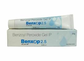 Benxop 2,5 % benzoilo peroksido vandens pagrindu gelis 20 g nuo spuogų