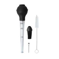 Silicone Turkey Basters with Measurement Markings for Cooking Essential Thanksgiving Tool raudona