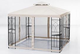 Lauko pavėsinė 4LIVING Barcelona Steel Ecru 3x3m