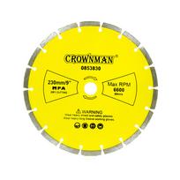 Deimantinis pjovimo diskas CROWNMAN 0853830, 230 mm, 3 žvaigždžių segmentai