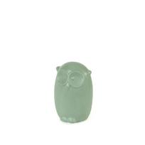 Figūrėlė Pelėda keramikinė pilkos/žalios spalvos (mix) 12 cm 32284