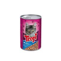 Konservuotas kačių pašaras su žuvimi TROPI 415g