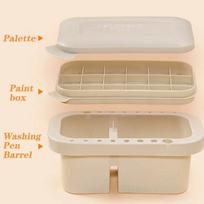 Brush Washing Bucket Multifunction Pen Barrel Brush Washer with Art Palette Brush Holder Art Supplies Brushs Washing Tool A