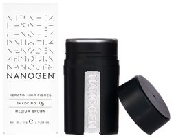 NANOGEN Keratin Medium Brown, apimties plaukams suteikianti plaukų pudra, 15 g