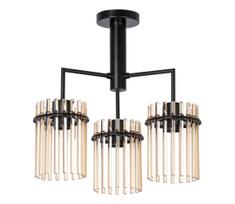 Sietynas ant stulpo 3xE27/60W/230V juoda/smėlio spalva