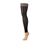 Kix'ies Kix'ies Lindsay Model D Black Footless Thigh-High Tights No-Slip Grip