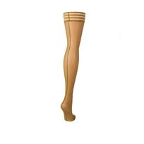 Kix'ies Kix'ies Vanessa Sheer Thigh-Highs D Nude - Back Seam & Cuban Heel